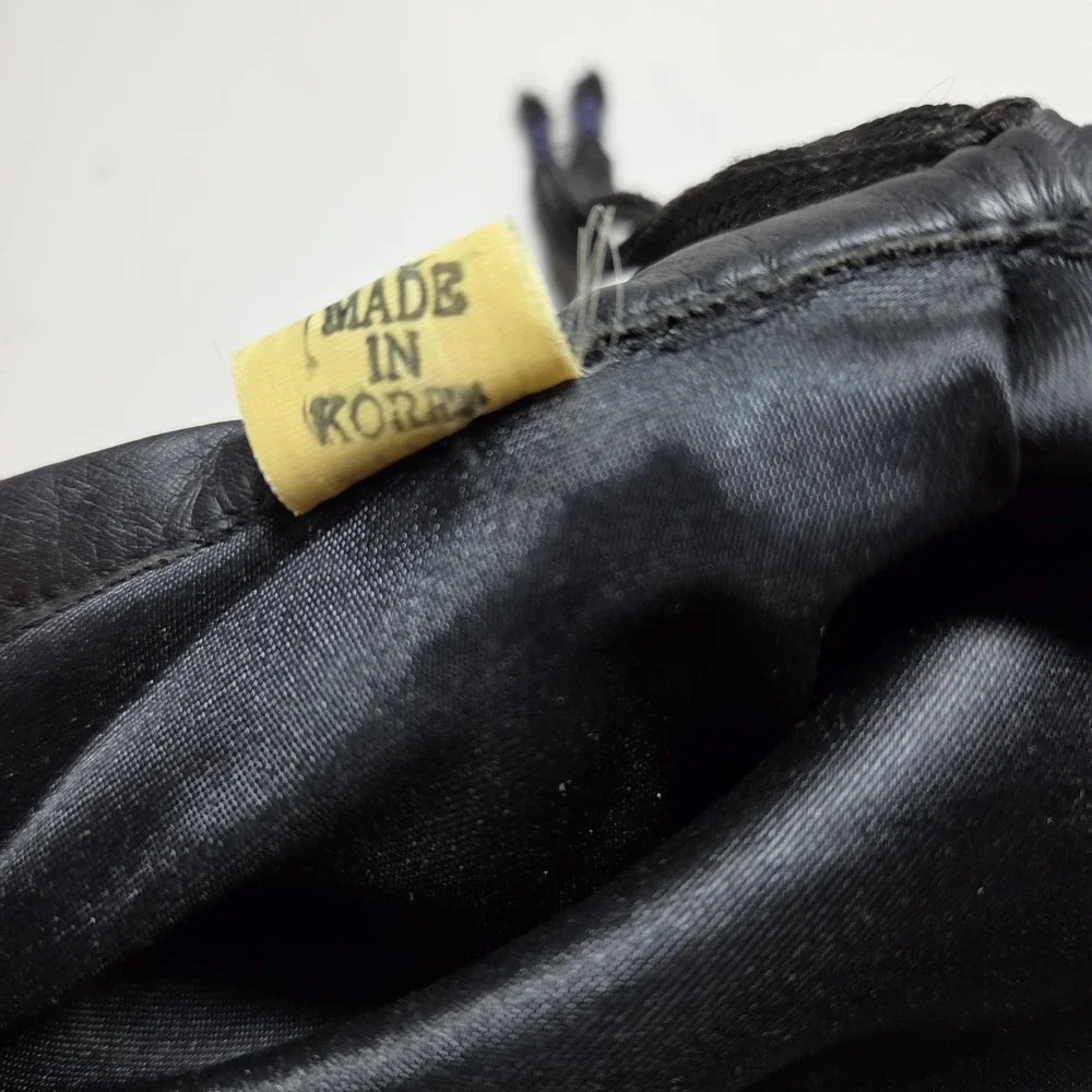 Vintage Hat Black‎ Beret Military Artist French Cap Made In Korea Size M 58 cm